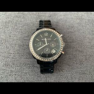 Michael Kors Black Ceramic Diamond Watch